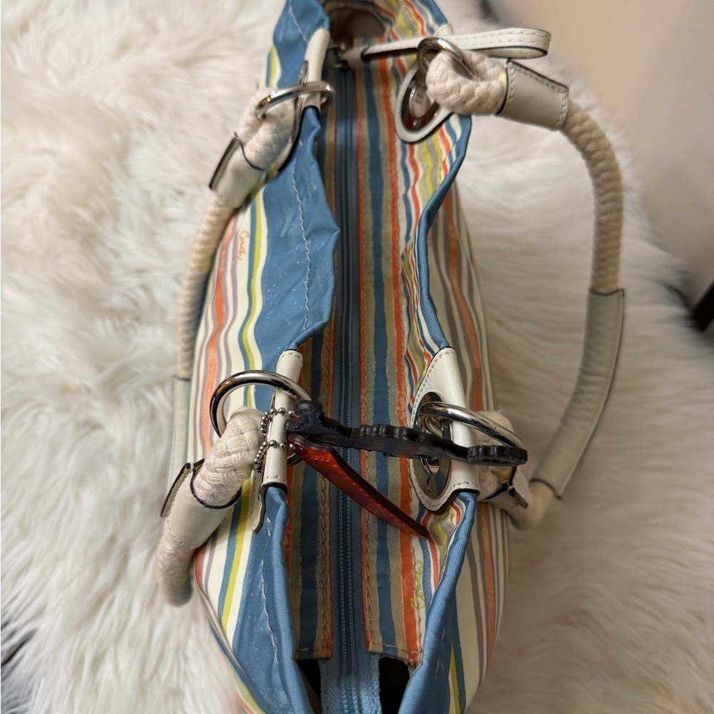 Coach Multicolor Striped Tote Bag - Picture 11 of 14